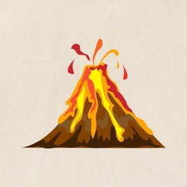 CafePress Volcano Tote Bag Reusable Natural Beige Canvas Shopping Bag