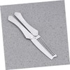 WOONEKY Stainless Steel Beard Comb Mustache Brush Men's Styling Tool