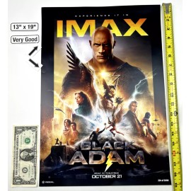 Black Adam IMAX 13 x 19 Poster 2022 VG Rock Dwayne Johnson Hawk Man Dr. Fate