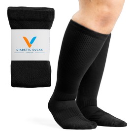 Viasox Compression Socks for Women and Men (Medium, Black)