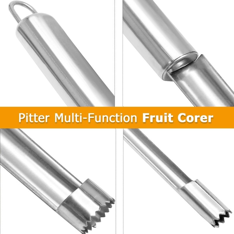 Coufce Multi-Function Corer and Pitter Set 4 Pieces Stainless Steel