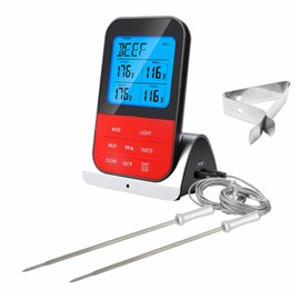 Tiardey Wireless Grill Thermometer, Roasting Thermometer with Magnetic Base, Temperature Alarm, Timer, Alarm for Oven, Grill, Camping, Barbecue Accessories