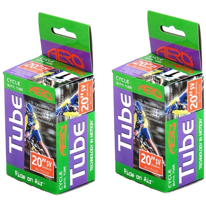 Aero Sport Bicycle Bike Butyl Inner Tubes 20" x 1.75-2.125