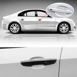 Tyqour 8pcs Car Bling Accessories for Women Crystal Car Door Handle Protector Car Handle Protector Rhinestone Car Door Handle Stickers Car Rear View Mirror Anti-Scratch Stickers Protector