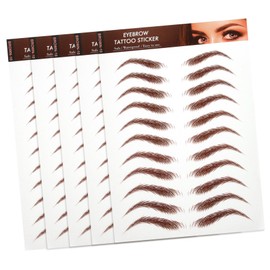 MERRYHAPY Eyebrow Stencil Kit 5 Sheets Brow Stickers Realistic Eyebrow Easy Application for Grooming Shaping