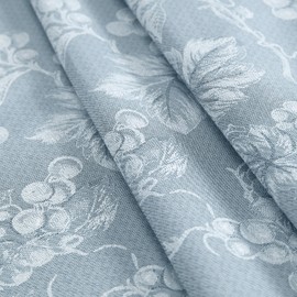 Home Bargains Plus 52 x 52 Inch Square Vinyl Tablecloth with Flannel Backing, Traditional Grapevine Print, Waterproof Indoor Outdoor Dining Room, Party and Banquet Table Cover, Blue