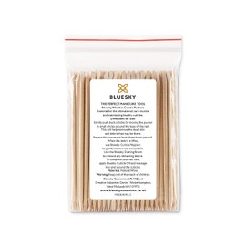 BLUESKY Wooden Cuticle Sticks 50 Pieces, Orange Wooden Cuticle Sticks, Nail Cuticle Pusher, Nail Art, Cuticle Care, 30 ml