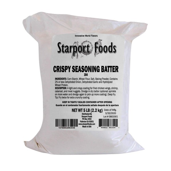 Starport Foods Crispy Seasoning Batter, Vegetarian, 5 LB (80 OZ)