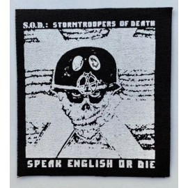 Punk Rock S.O.D. Cloth Patch Sew On Badge Punk Rock Approx 4" X 4.5" (CP175)