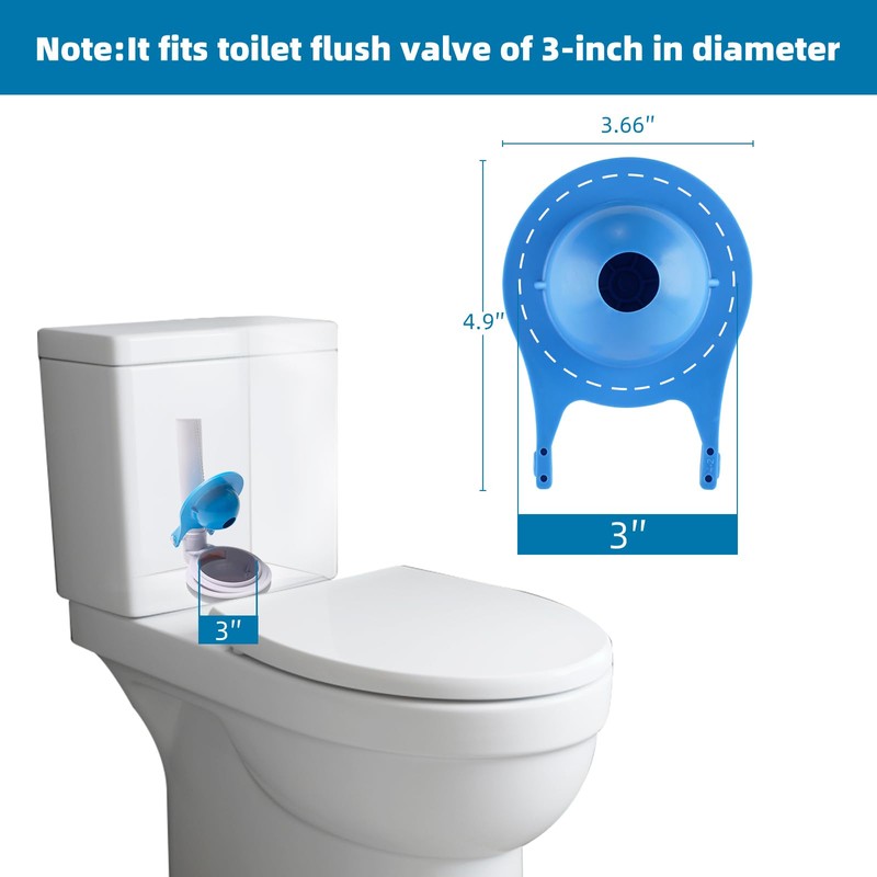 Hibbent 3 Pack Toilet Flapper Replacement, Compatible with Gerber 99-788,