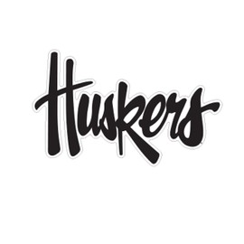 Craftique Nebraska Decal (Black Huskers Decal (3''4''6''12''), 3 in)