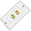Tunghey 2Pack Gold Plated Speaker Wall Plate, Banana Plug for