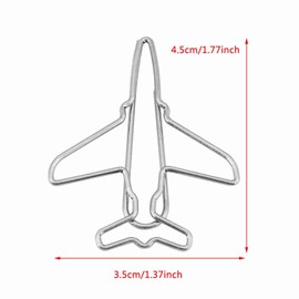Cunyuer 10 PCS Airplane Decor, Fun Paper Clips, Paper Fasteners for Art Projects Scrape Book Office School