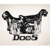 Vinyl Wall Decal Sticker Long Haired Dogs OS_AA617s