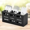 FAMIWIN Silverware Cutlery Holder Caddy, Wooden Organizer for Kitchen Utensil