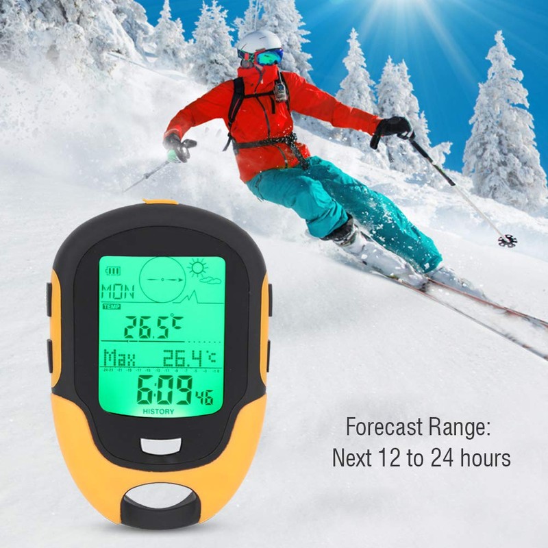 FR500 Outdoor Altimeter Multifunctional Car Altimeter Barometer Thermometer Hygrometer Compass