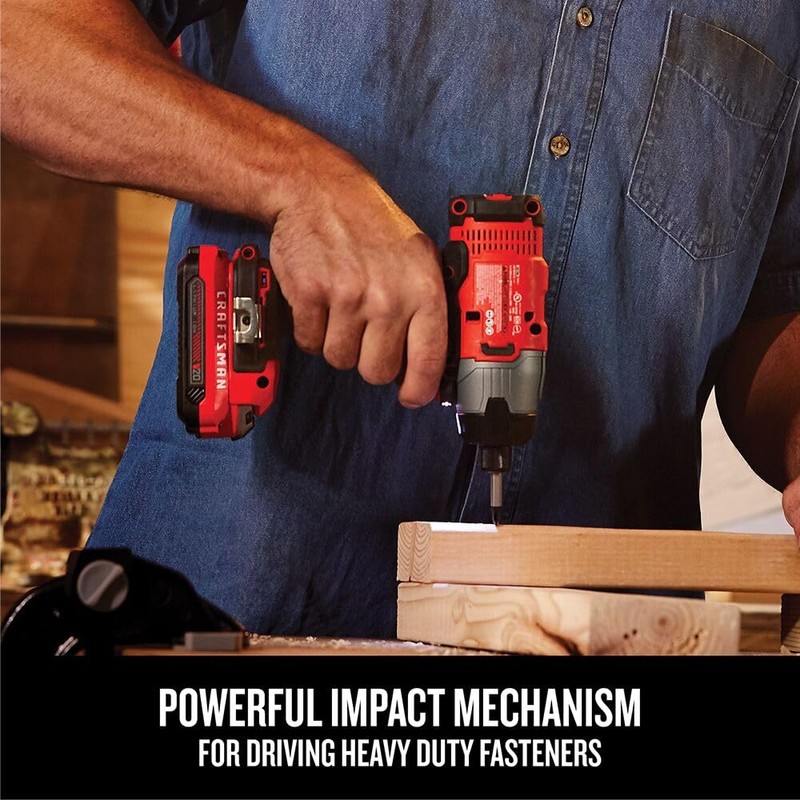 Craftsman CMCF800C1R V20 Brushed Lithium-Ion 1/4 in. Cordless Impact Driver