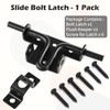 QonicFly Heavy Duty Slide Bolt Gate Latch for Wooden Fence