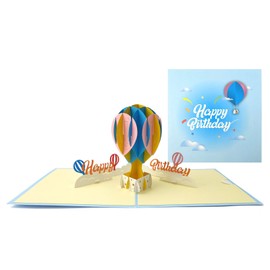 scicent Birthday Card 3D Pop Up Birthday Cards Happy Birthday Balloons Greeting Cards with Envelope for Men, Women, Mothers, Her, Friends, Girls, and Boys - 20439