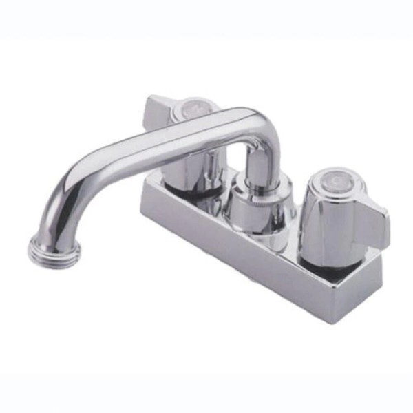 Kingston Brass Two Canopy Handle Deck Mount Chrome Solid Brass