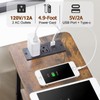 LOAKEKEL Narrow End Table Living Room with Charging Station, Skinny