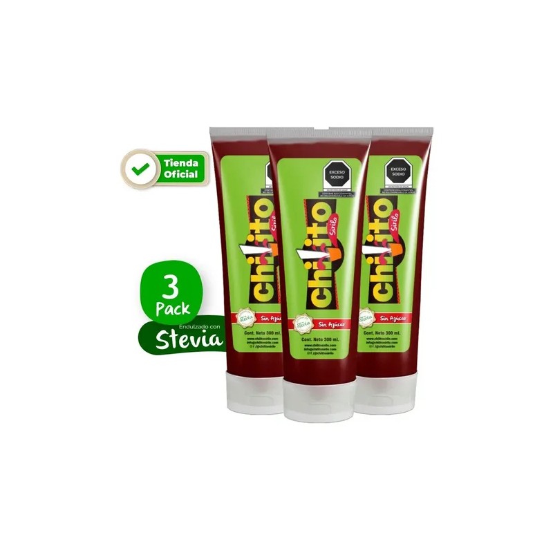 Chilito Sirilo Stevia 300ml ( 3 Piezas)