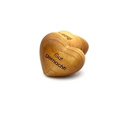 Thankgoods Sag's with Heart - Engraved Worry Stone Wooden Heart - Well Made! - High Quality Gift