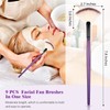 9 Pieces Facial Brushes Fan Mask Brushes, Soft Facial Applicator