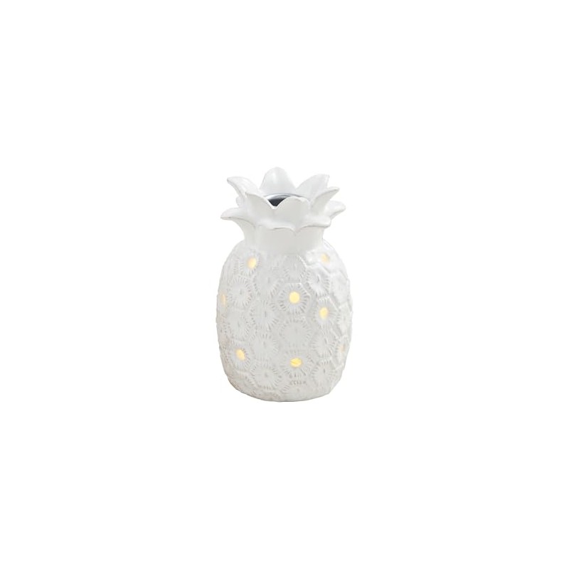 Mud Pie Large Led Pineapple Taper Holder; 4 1/4" X