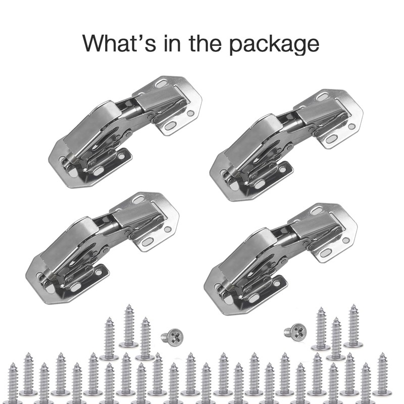 Lancher 4-Pack Hinge Easy Installation Hinges Full Overlay and Insert