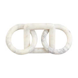 Mud Pie Marble Link, White