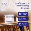 HOMZ 2-Pack 2-Drawer Storage Cart, Clear Plastic Drawers, 14.25" Wide