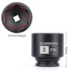 CASOMAN 1/2'' Drive Spindle Axle Nut Impact Socket Set, 6