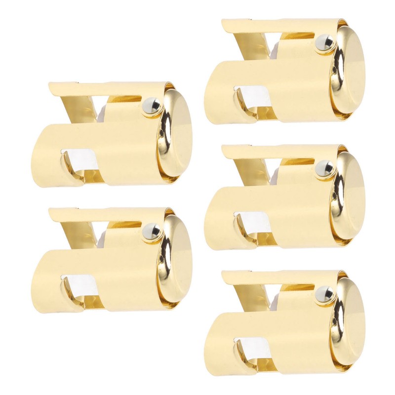 5Pcs Champagne Bottle Stopper Stainless Steel Champagne Sealer Plug Reusable