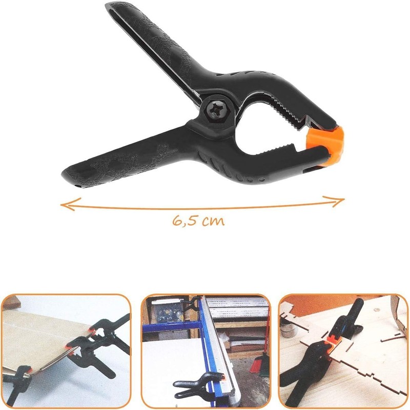 BRAVECOW 20 x spring clamps, clamping clamps with large span,