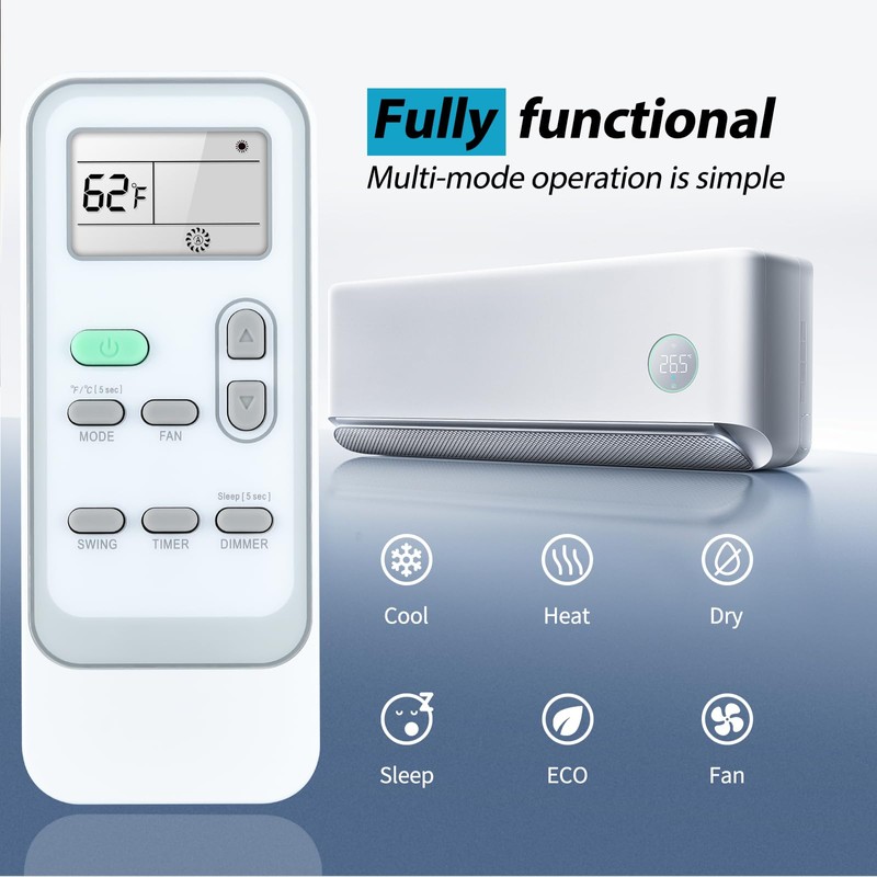 ZWP DG11J1-99 Replacement Remote Control for Hisense Air Conditioner AP0819CR1W