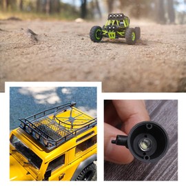 EMSea 1 Set RC Round LED Light with Cover Kit Compatible with TRXAAXS/TRX4/SCX10/D90 1/10 RC Model Car Headlight Lamp Accessory 2 LED