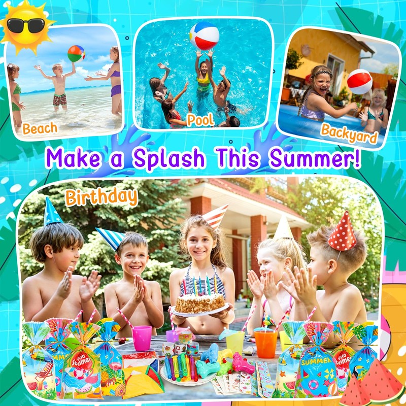 12 Pack Beach Pool Party Favors Bulk, Summer Party Favors