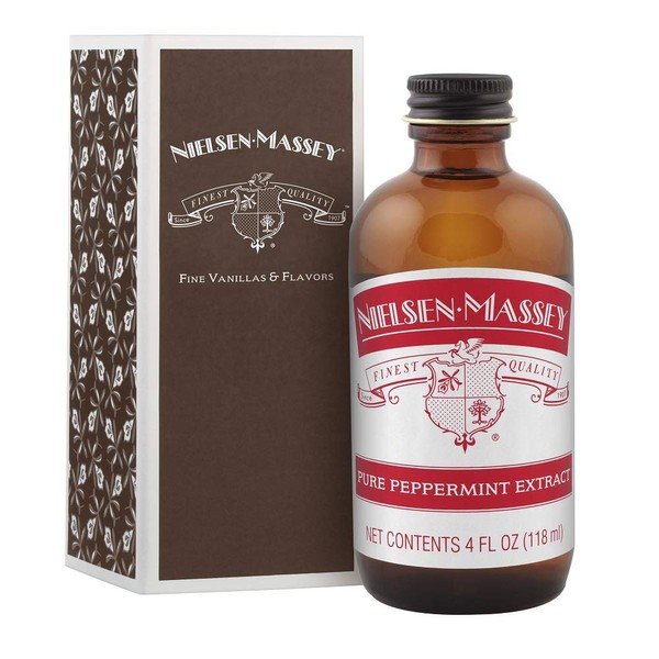 Nielsen-Massey Pure Peppermint Extract for Baking and Cooking, 4 Ounce Bottle with Gift Box