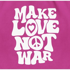 Shirtracer - Gym Bag Backpack - Sayings Statement - Make Love Not Was White, 05 Fuchsia, Unit size