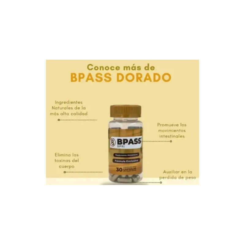 Bypass Bpri 30 Caps Reparador Intestinal Paquete De 3 Piezas
