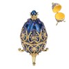 European Style Shiny Artificial Diamond Easter Egg Metal Crafts Jewelry