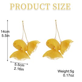 TTPSRY Dangling Earrings Tassels Earrings Novelty Funny Stud Earrings Bridal Drop Dangle Earrings Wedding Jewellery Ear Jewellery Accessories Boho Flowers Earring for Women Girls, Fabric, No Gemstone