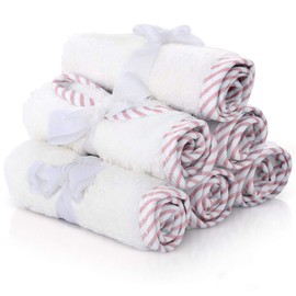 Toallitas Premium para bebés - Set de 6 Toallas 100% de bambú Rosa - Toallitas Ultra Suaves y absorbentes para niños y niñas - Bonito para niño o niña de San Francisco Baby