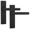 Decoranddecor Hera Matt Black Knurled Backplate Assembly with 2.5in Tubular
