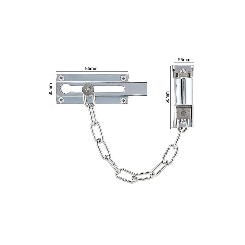 Door Security Chain Lock Polished Chrome Security Chain with Door
