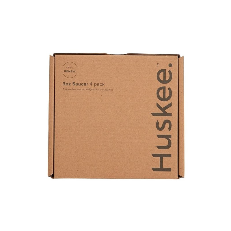 HuskeeRenew 3oz Espresso Saucer 4 Pack - Smoke