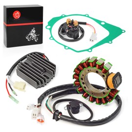 Stator & Regulator Relay with Gasket Compatible with Yamaha Warrior 350 YFM350 1996 1997 1998 1999 2000 2001 3HN-85510-10-00 3GD-15451-00-00