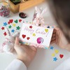 Pack of 220 Glitter Stickers, Heart Shaped, Star, Flower and