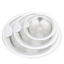 CARPEDIEM Stainless Steel Garbage Strainer for Bathtubs and Washbasins Kitchen Sinks Sewers Stainless Steel Drain Trash Can Applicable Hair Catcher (Pack of 3)